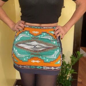 Luxe Embroidered Mini Skirt